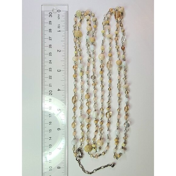 American Eagle Outfitter Glass Bead, Single Strand Chain Necklace 56” Long - Picture 5 of 6